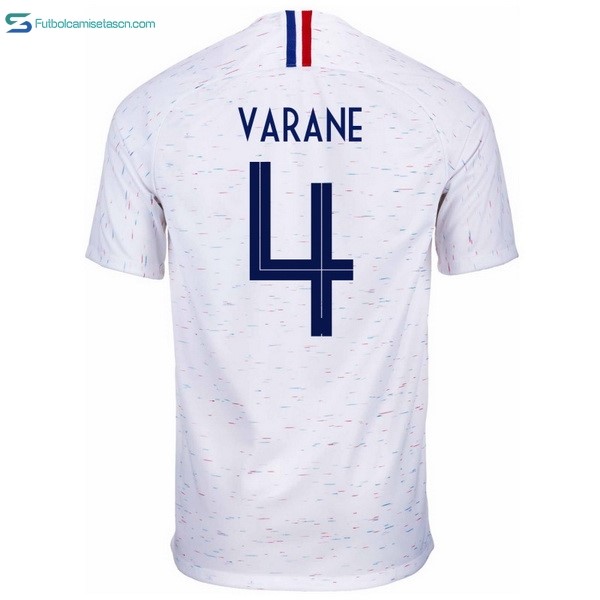Camiseta Francia 2ª Varane 2018 Blanco